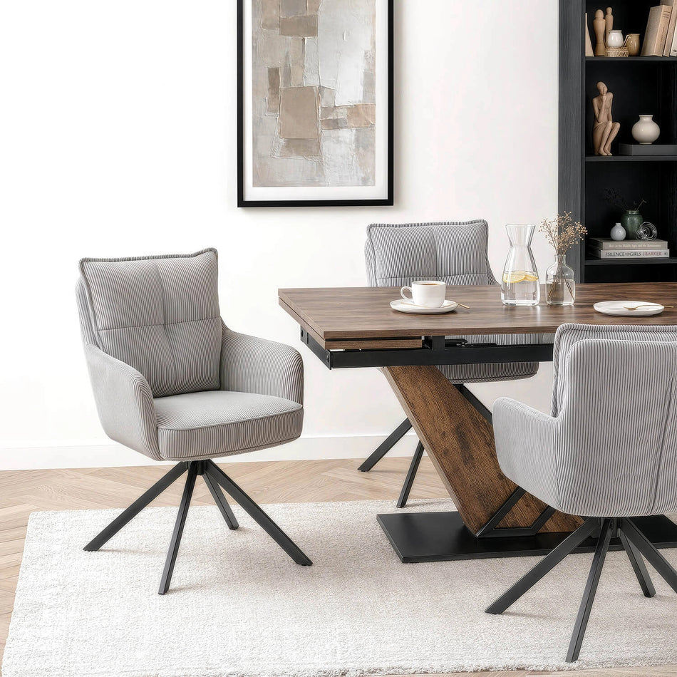 Eetkamerstoel Quattro grijs set van 4