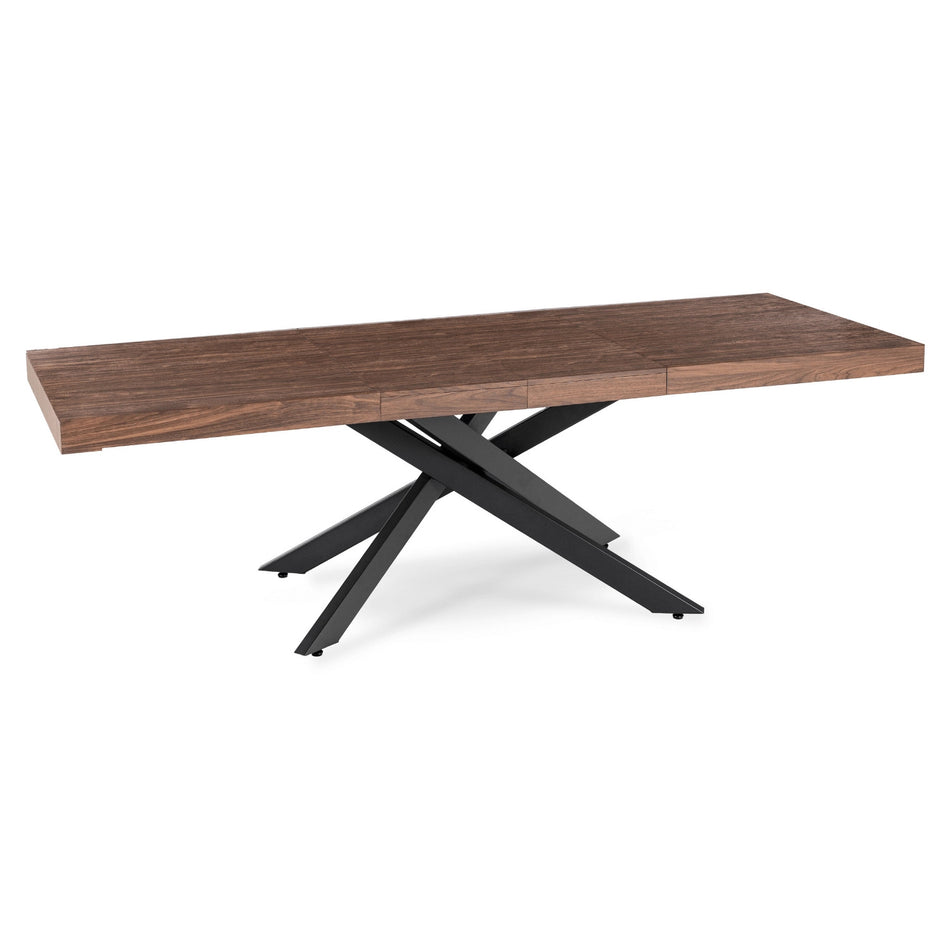 Eetkamertafel walnoot kleur MDF blad – uitschuifbaar 160-240 cm